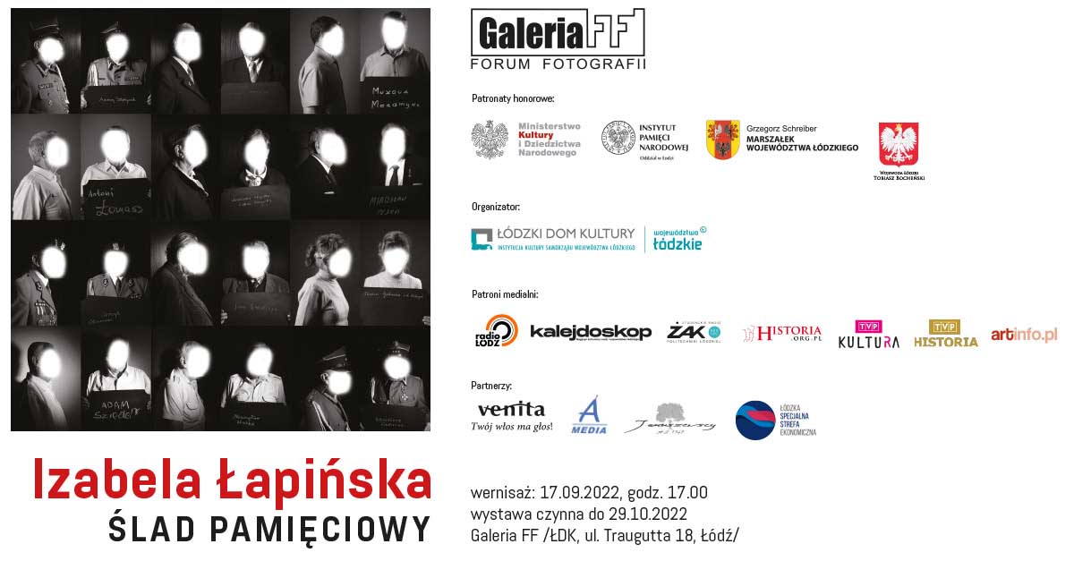 Izabela Łapińska - Ślad pamięciowy - wystawa fotografii Galeria FF - Łódzki Dom Kultury Łódź
