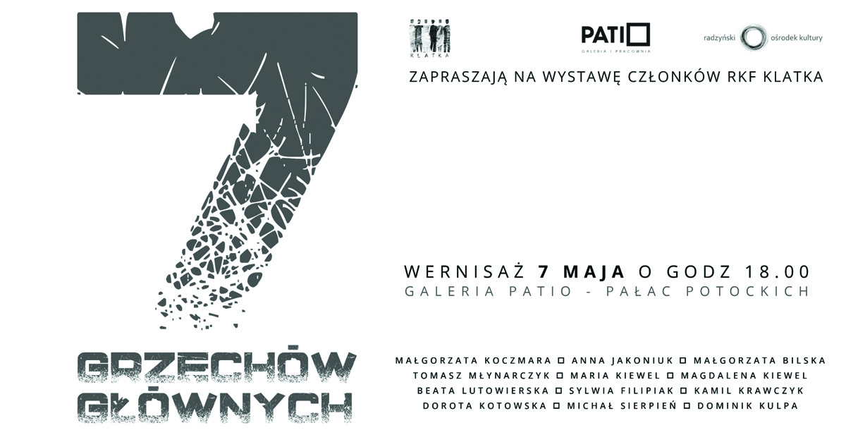7 grzechów głównych - Radzyński Klub Fotograficzny Klatka - wystawa fotografii Galeria Patio Pałac Potockich Radzyń Podlaski
