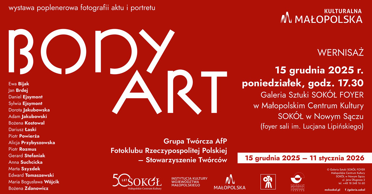 Body Art - wystawa poplenerowa - wystawa fotografii Małopolskie Centrum Kultury Sokół Nowy Sącz