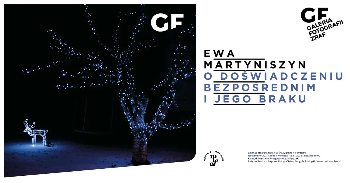 Ewa Martyniszyn - O doświadczeniu bezpośrednim i jego braku - wystawa fotografii Galeria Fotografii ZPAF Wrocław